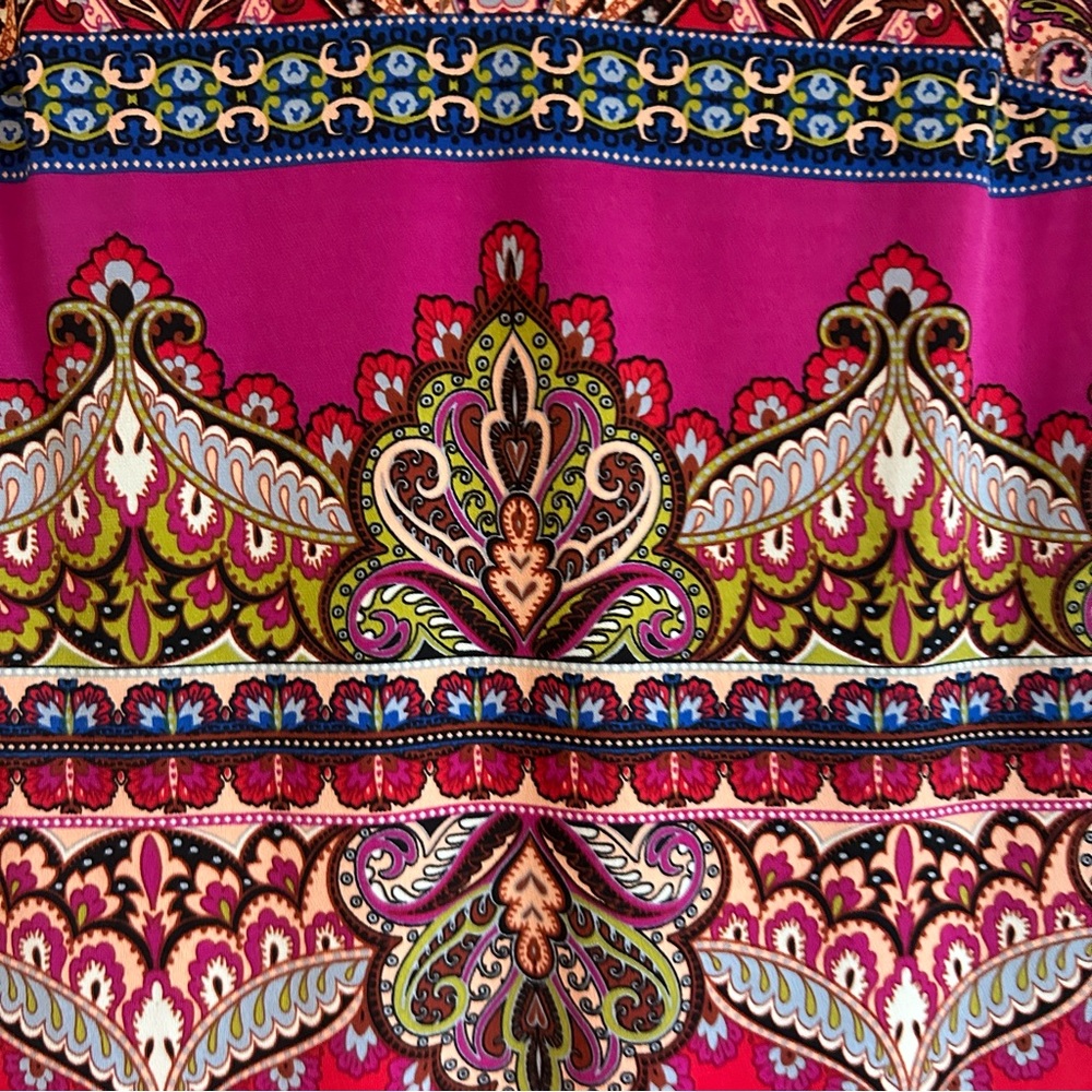 Laundry by Shelli Segal multicolored paisley tunic dress; size: 10 - Picture 2 of 6
